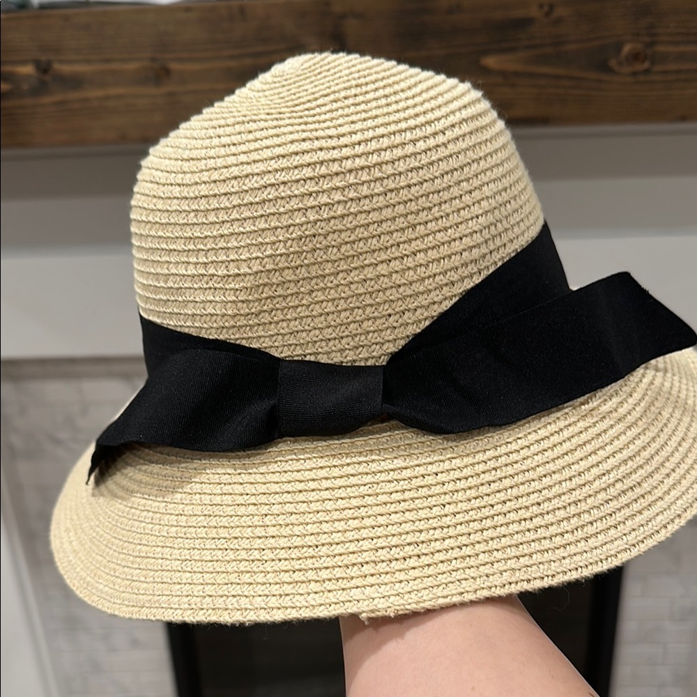 Furtalk cream beige Sun Straw Hat with Black Ribbon 2 for $20